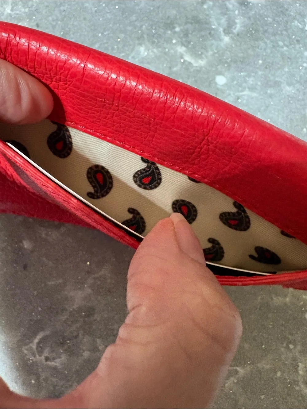 Vera Bradley Red Leather Snap Wallet NWT